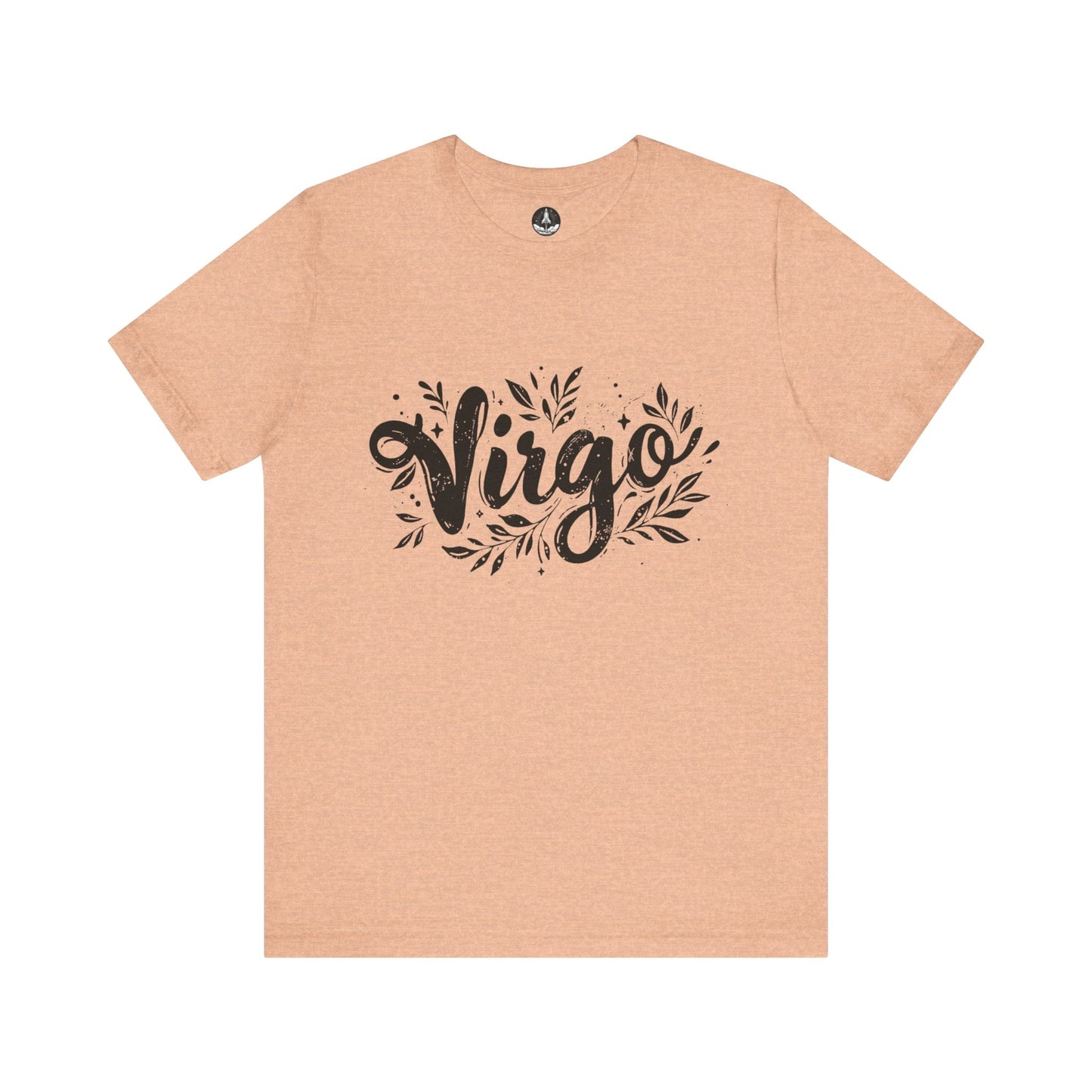 T-Shirt Heather Peach / S Ink Splattered Virtue Virgo TShirt: Artistic Precision