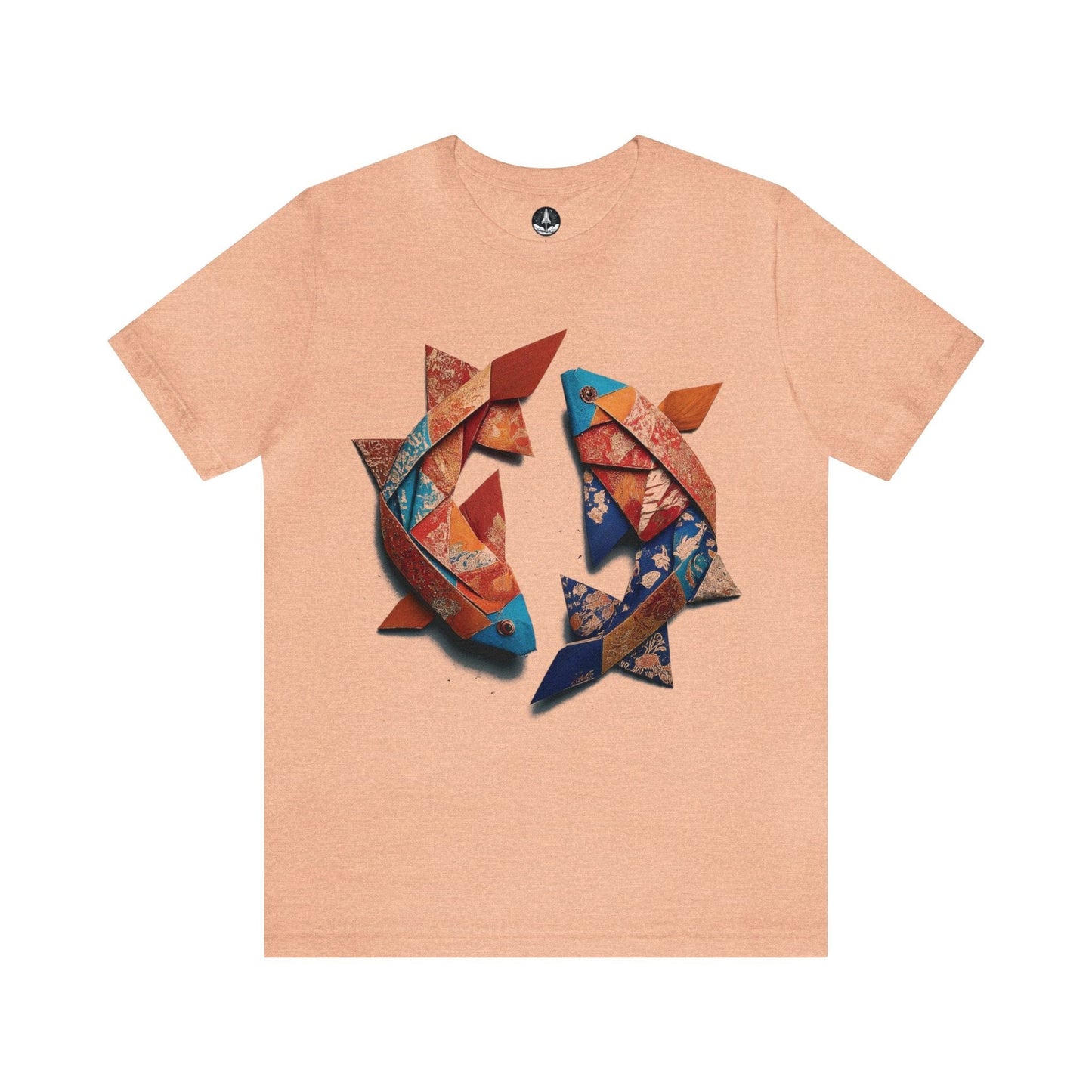 T-Shirt Heather Peach / S Origami Pisces T-Shirt
