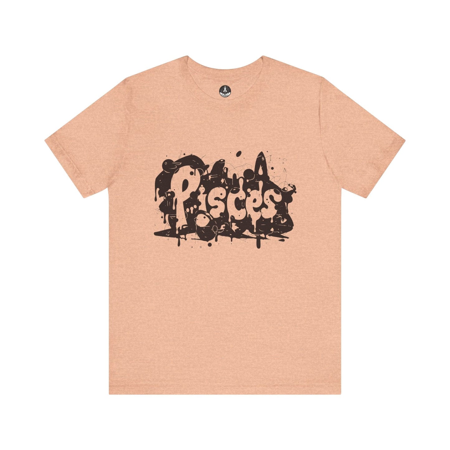 T-Shirt Heather Peach / S Piscean Inkflow TShirt: Depth of Imagination