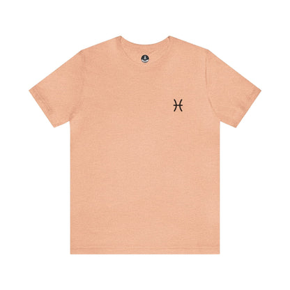 T-Shirt Heather Peach / S Pisces Fish Silhouette T-Shirt: Dreamy Comfort for the Compassionate Soul
