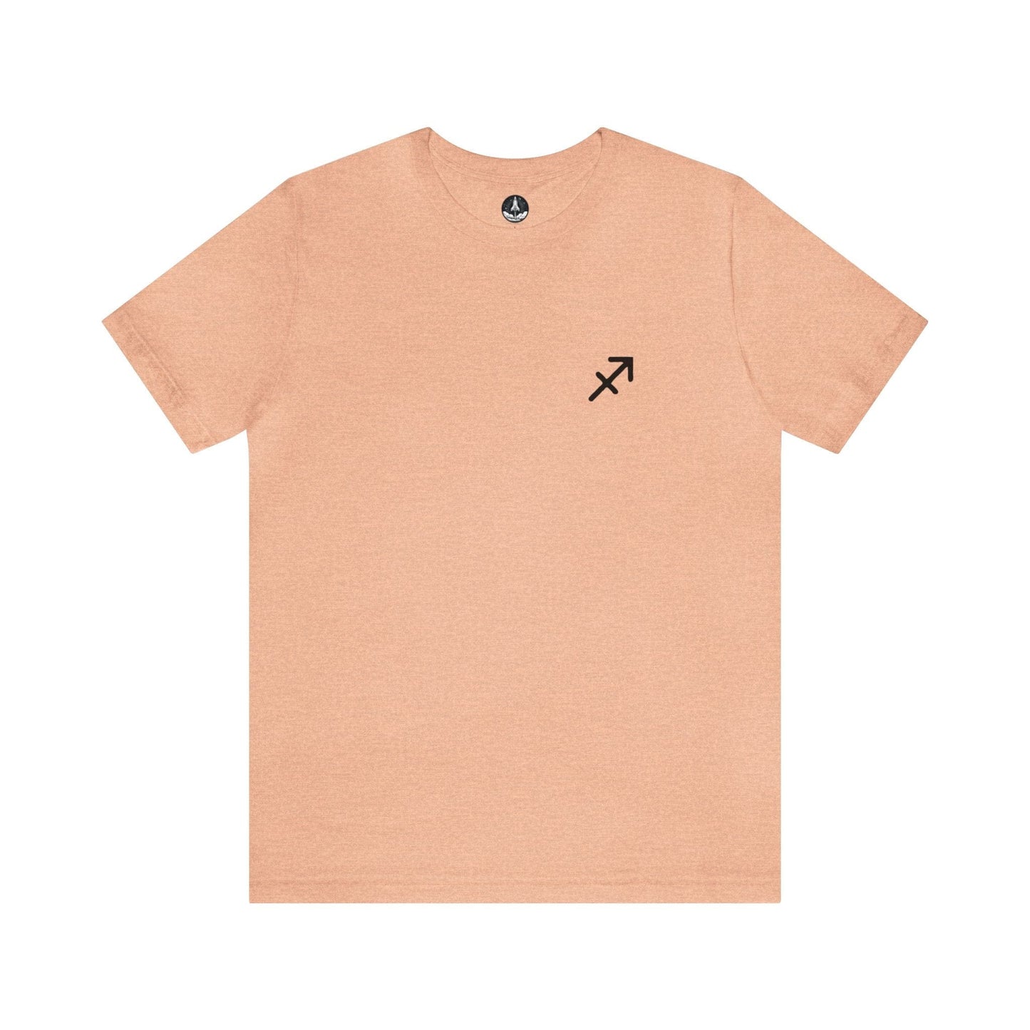 T-Shirt Heather Peach / S Sagittarius Minimalist Mark T-Shirt: Simplicity Meets Adventure