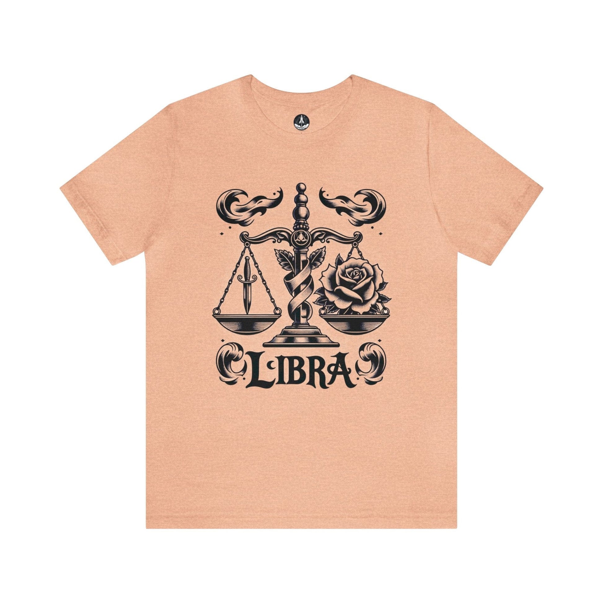 T-Shirt Heather Peach / S Scales & Roses Libra T-Shirt
