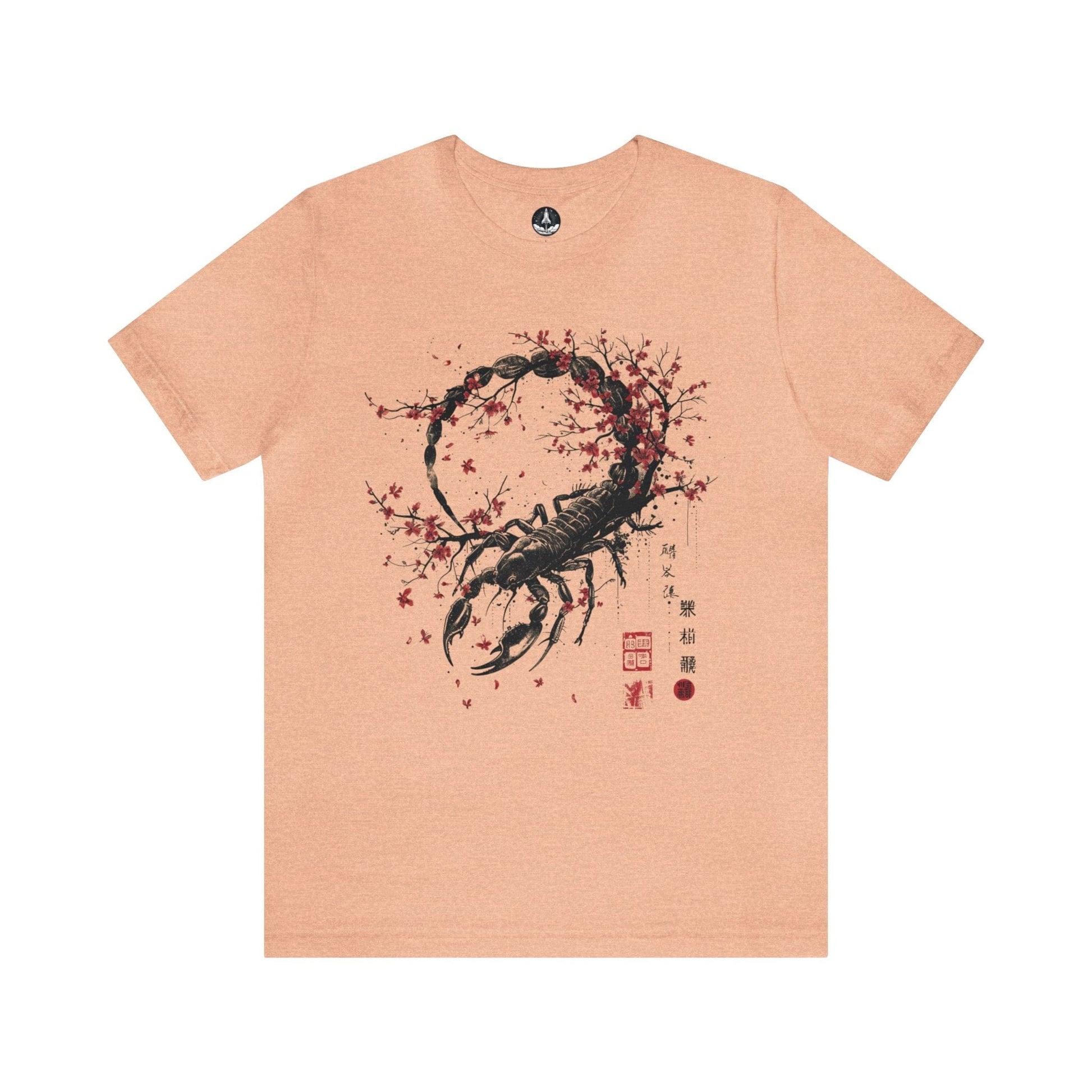 T-Shirt Heather Peach / S Scorpio Intensity TShirt: Embrace the Zodiac's Passionate Spirit