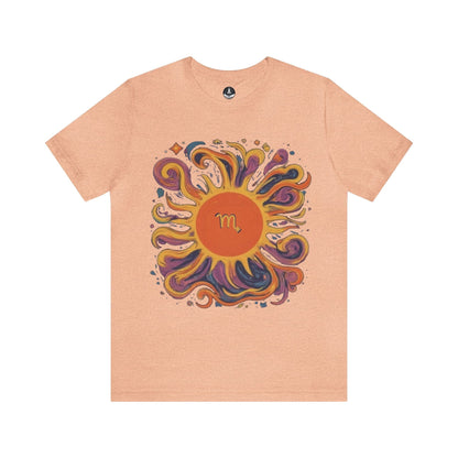 T-Shirt Heather Peach / S Scorpio Sun Sign T-Shirt: Unveil Your Inner Force