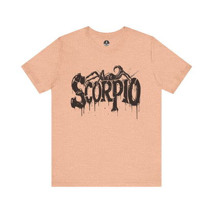 T-Shirt Heather Peach / S Sting of Mystery Scorpio TShirt: Intensity Unleashed