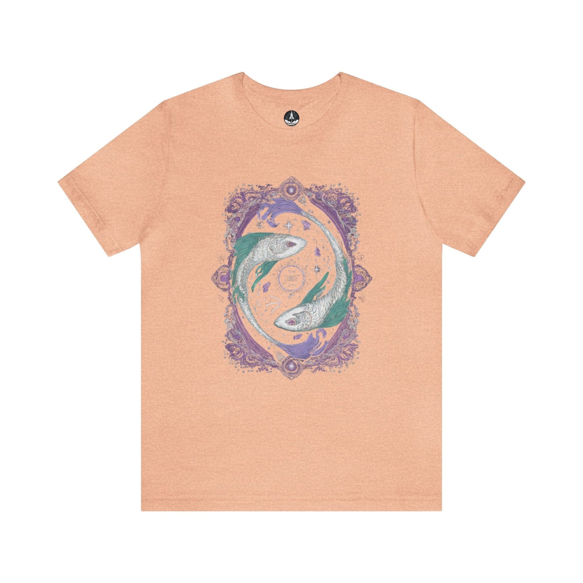 T-Shirt Heather Peach / S The Moonlit Pisces T-Shirt