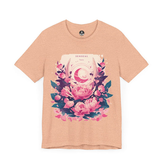 T-Shirt Heather Peach / S Venus in Taurus: Sensual Astrology T-Shirt