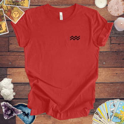 T-Shirt Heather Red / S Aquarius Zodiac T-Shirt: Embrace Your Inner Visionary