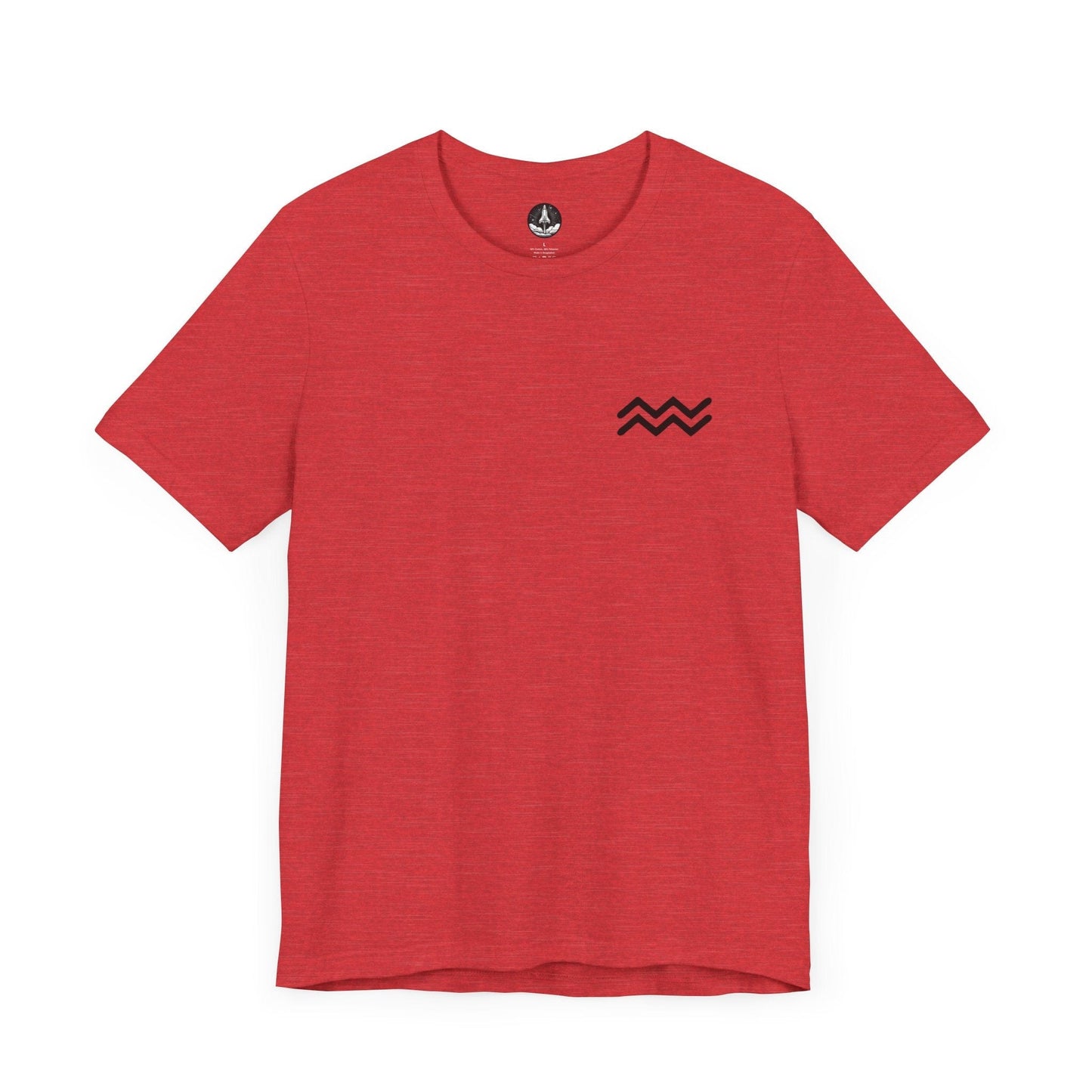 T-Shirt Heather Red / S Aquarius Zodiac T-Shirt: Embrace Your Inner Visionary | Unisex & Cotton