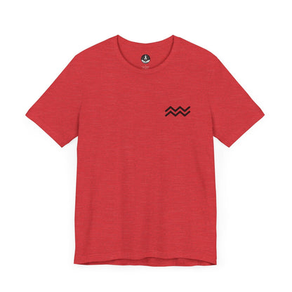 T-Shirt Heather Red / S Aquarius Zodiac T-Shirt: Embrace Your Inner Visionary | Unisex & Cotton