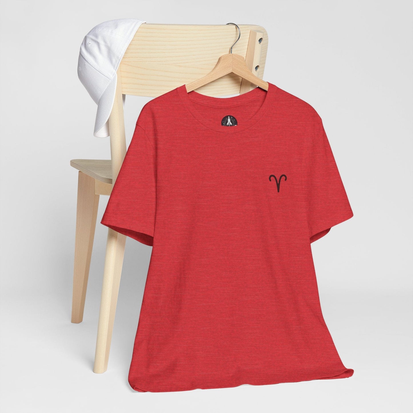 T-Shirt Heather Red / S Aries Minimalist Icon TShirt: Bold Simplicity for the Trailblazer