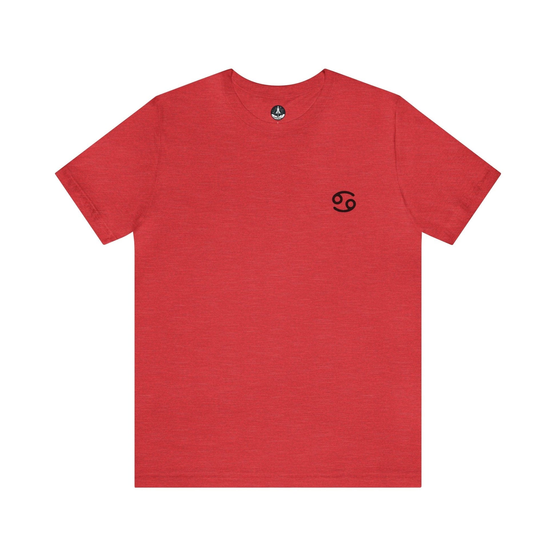 T-Shirt Heather Red / S Cancer Zodiac Crest T-Shirt: Comfort and Intuition for the Moonchild