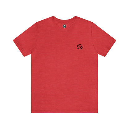 T-Shirt Heather Red / S Cancer Zodiac Crest T-Shirt: Comfort and Intuition for the Moonchild