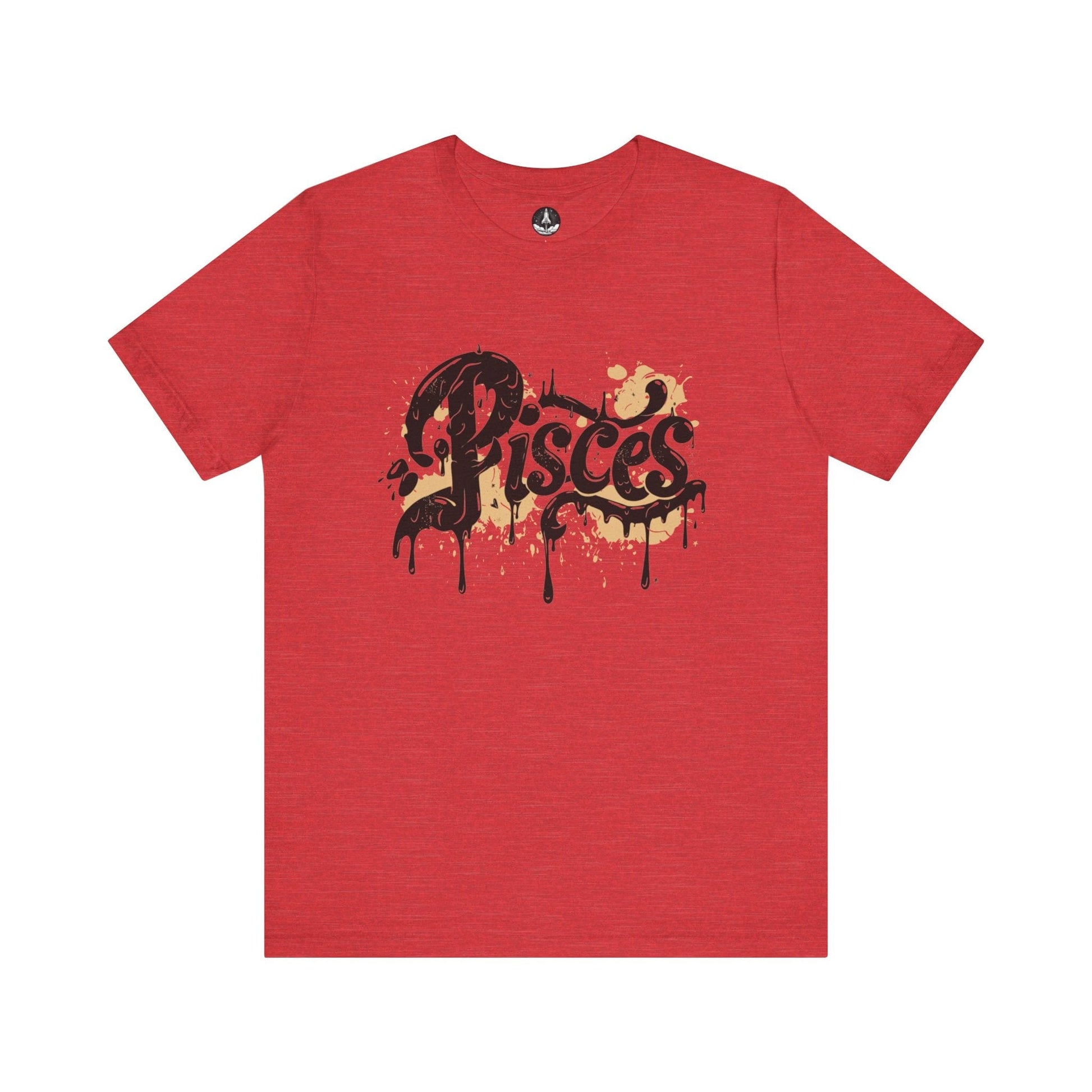 T-Shirt Heather Red / S Celestial Drift Pisces TShirt: Navigate the Dreamscape