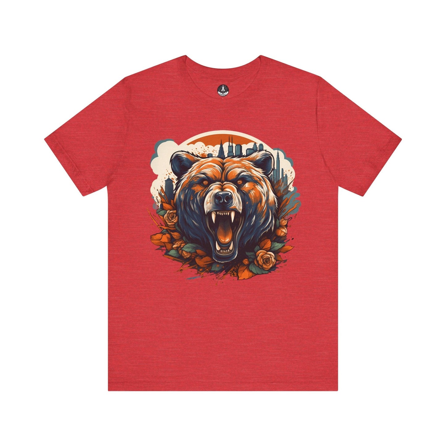 T-Shirt Heather Red / S Chicago Bears Floral City T-Shirt