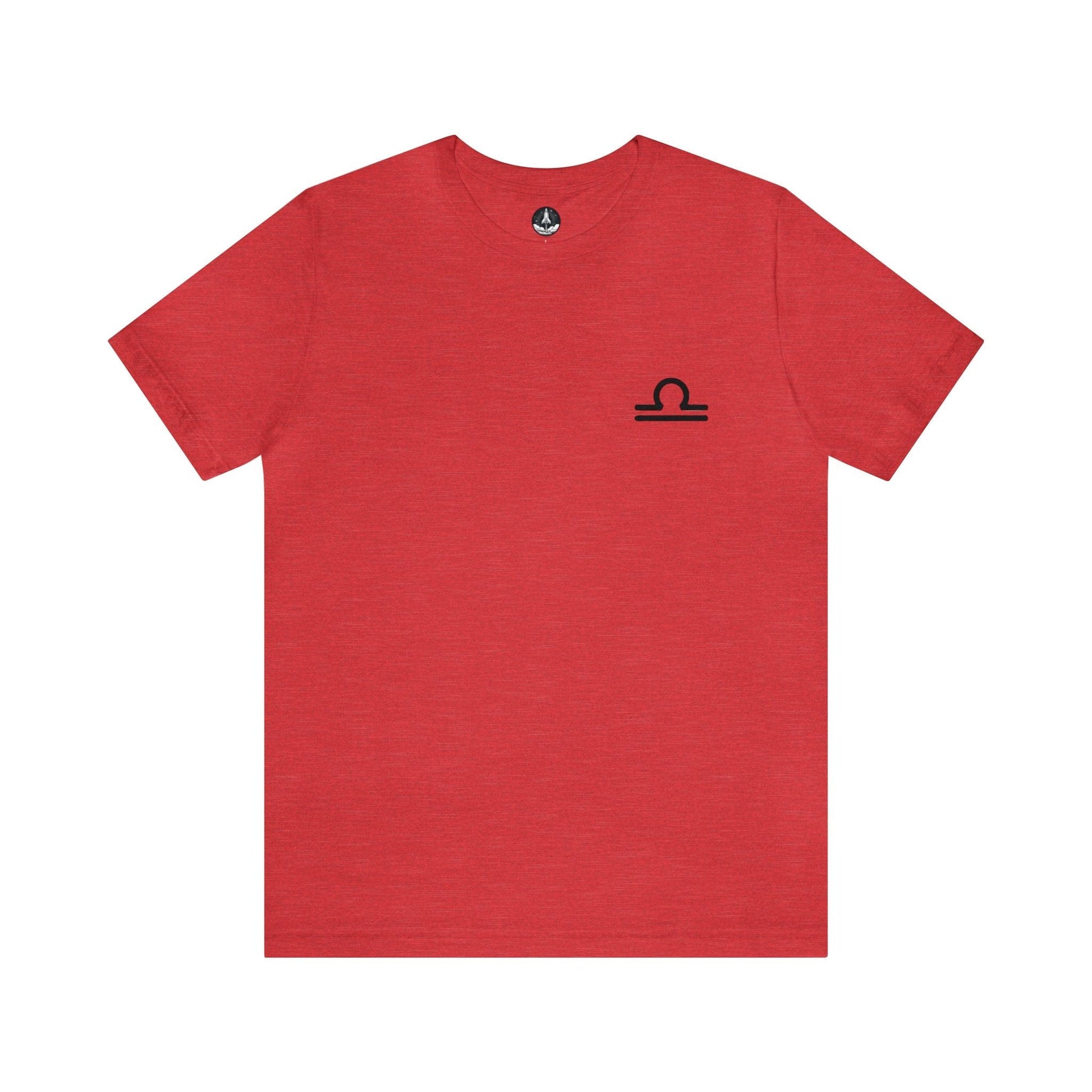 T-Shirt Heather Red / S Libra Balanced Emblem T-Shirt: Elegant Harmony for the Peacemaker