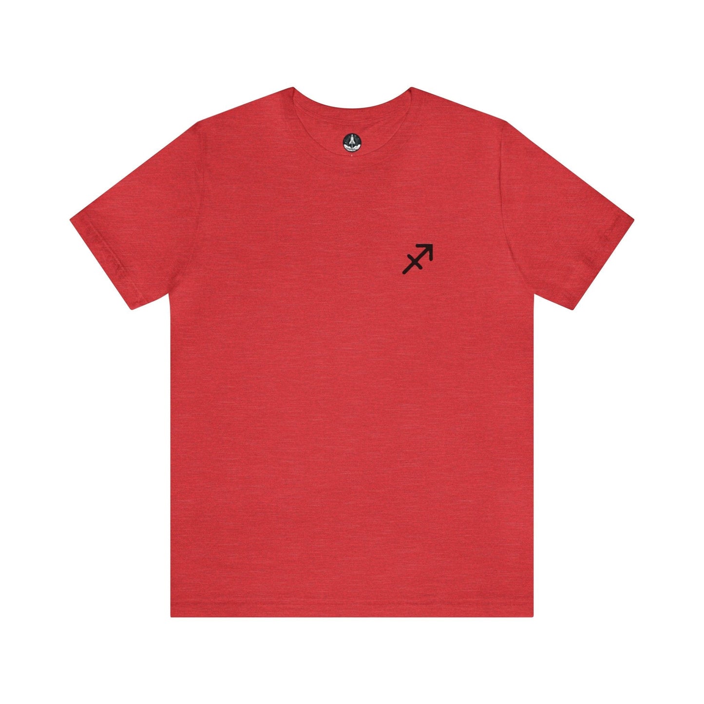 T-Shirt Heather Red / S Sagittarius Minimalist Mark T-Shirt: Simplicity Meets Adventure