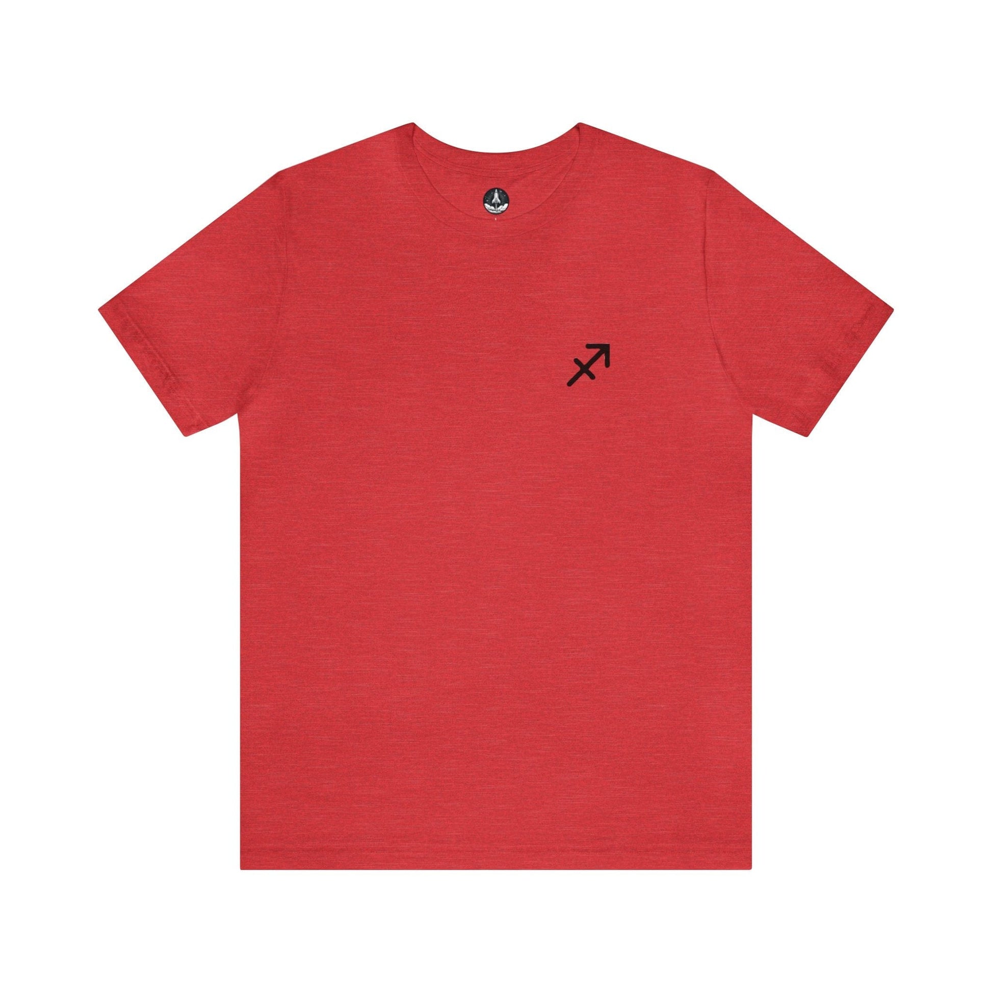 T-Shirt Heather Red / S Sagittarius Minimalist Mark T-Shirt: Simplicity Meets Adventure