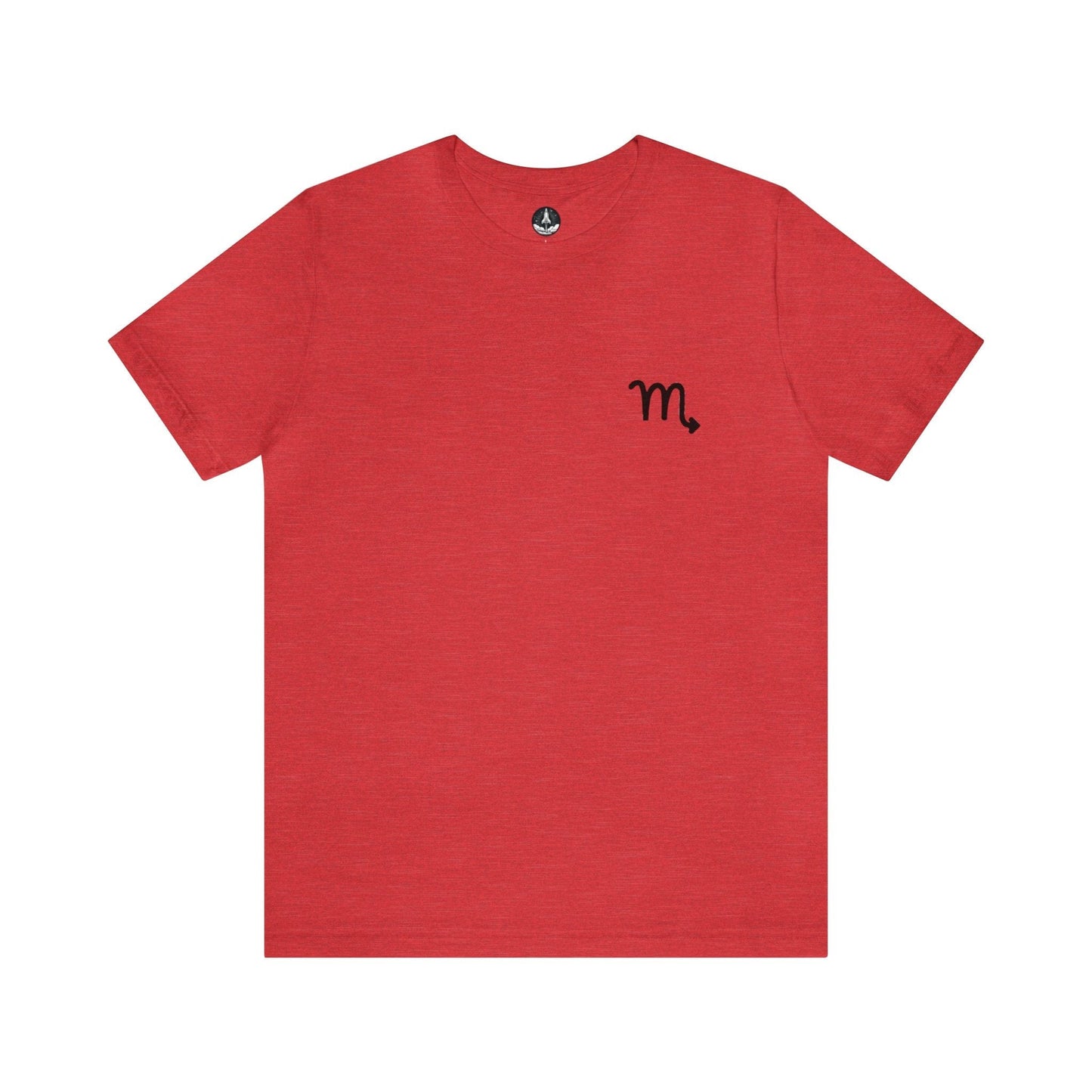 T-Shirt Heather Red / S Scorpio Zodiac Cipher T-Shirt: Unveil Your Mystery with Elegant Minimalism