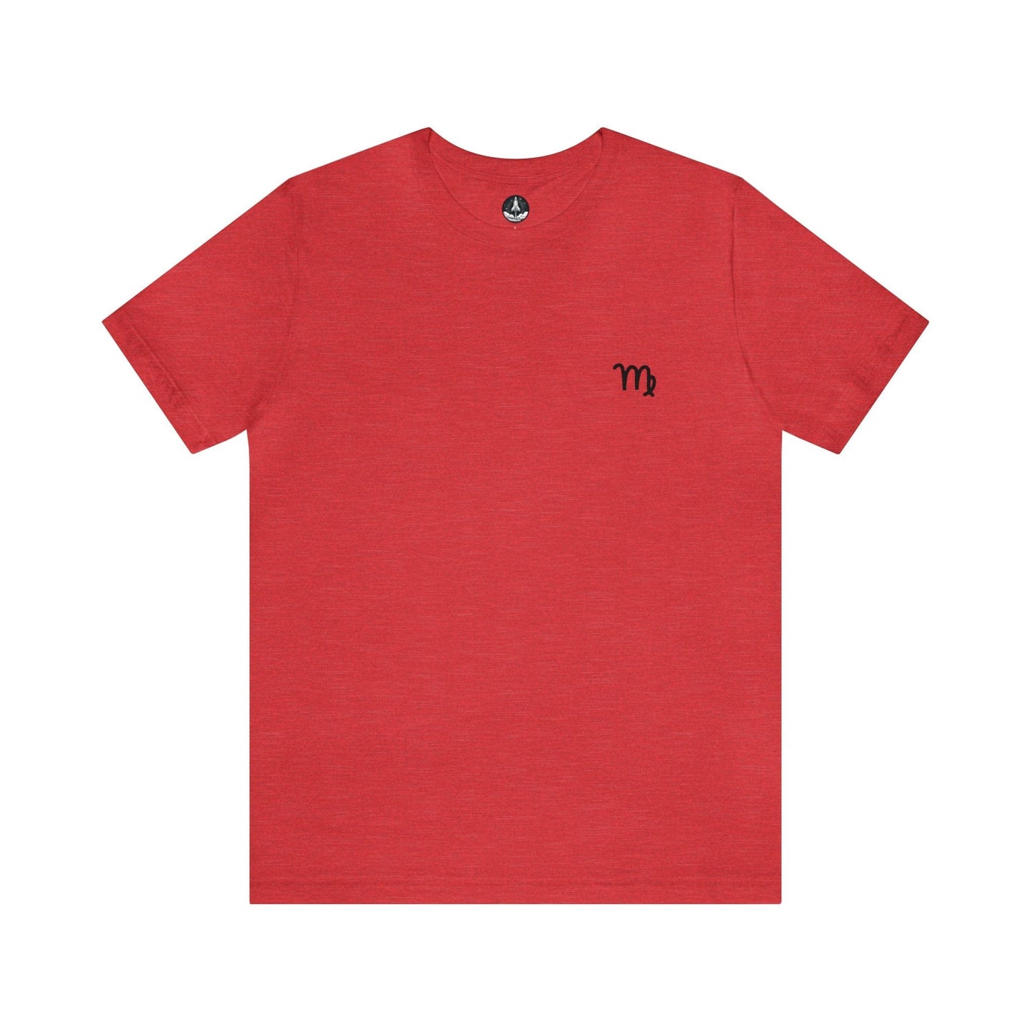 T-Shirt Heather Red / S Virgo Zodiac Seal T-Shirt: Embrace Your Analytical Side with Pure Comfort
