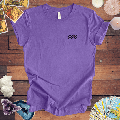 T-Shirt Heather Team Purple / S Aquarius Zodiac T-Shirt: Embrace Your Inner Visionary