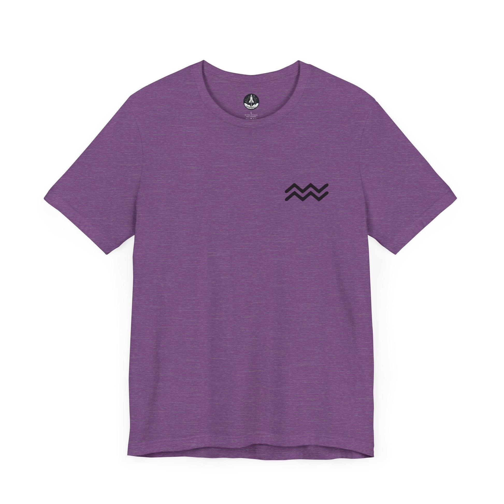 T-Shirt Heather Team Purple / S Aquarius Zodiac T-Shirt: Embrace Your Inner Visionary | Unisex & Cotton