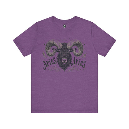 T-Shirt Heather Team Purple / S Aries Astrology Unisex TShirt: An Ode to the Maverick