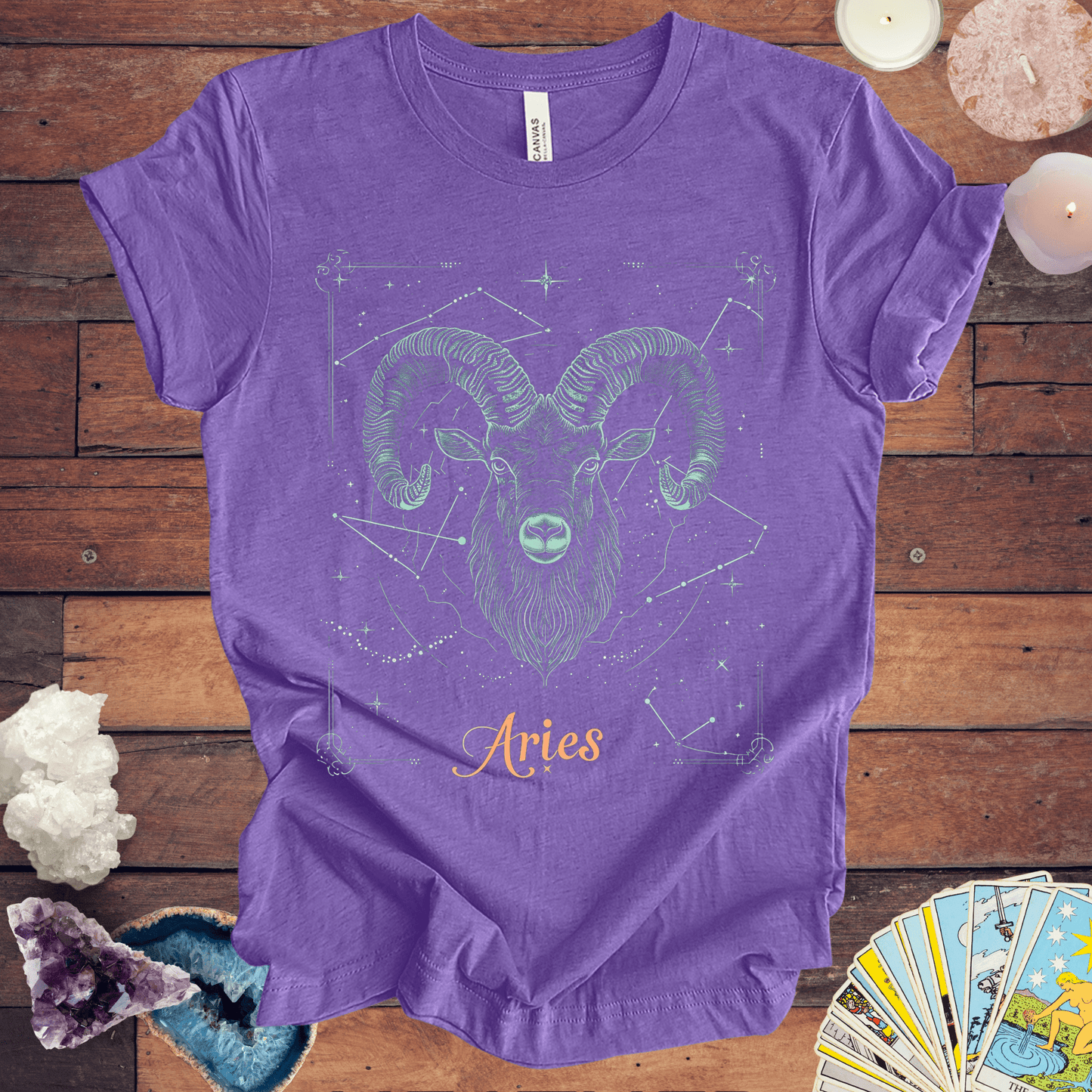 T-Shirt Heather Team Purple / S Aries Fire Spirit T-Shirt