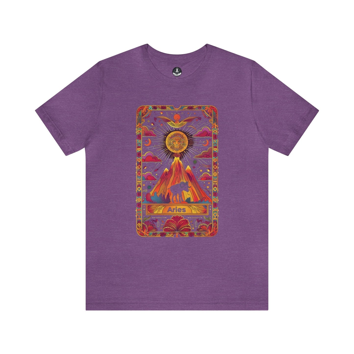 T-Shirt Heather Team Purple / S Aries Mountain Tshirt: Ascend Your Potential