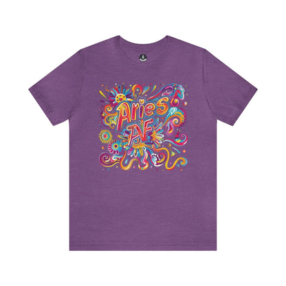 T-Shirt Heather Team Purple / S Aries Trippy AF T-Shirt