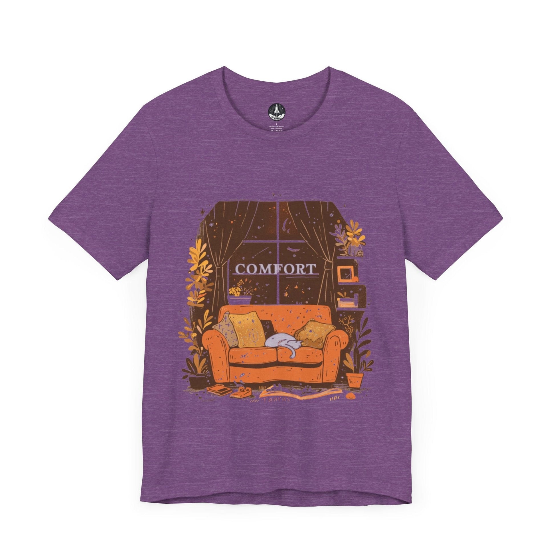 T-Shirt Heather Team Purple / S Astrological Comfort: Taurus the Seeker T-Shirt