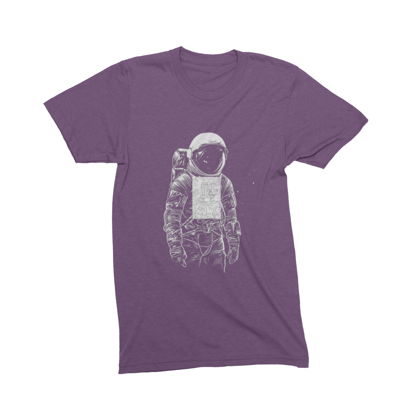 T-Shirt Heather Team Purple / S Astronaut Lines Space T-Shirt