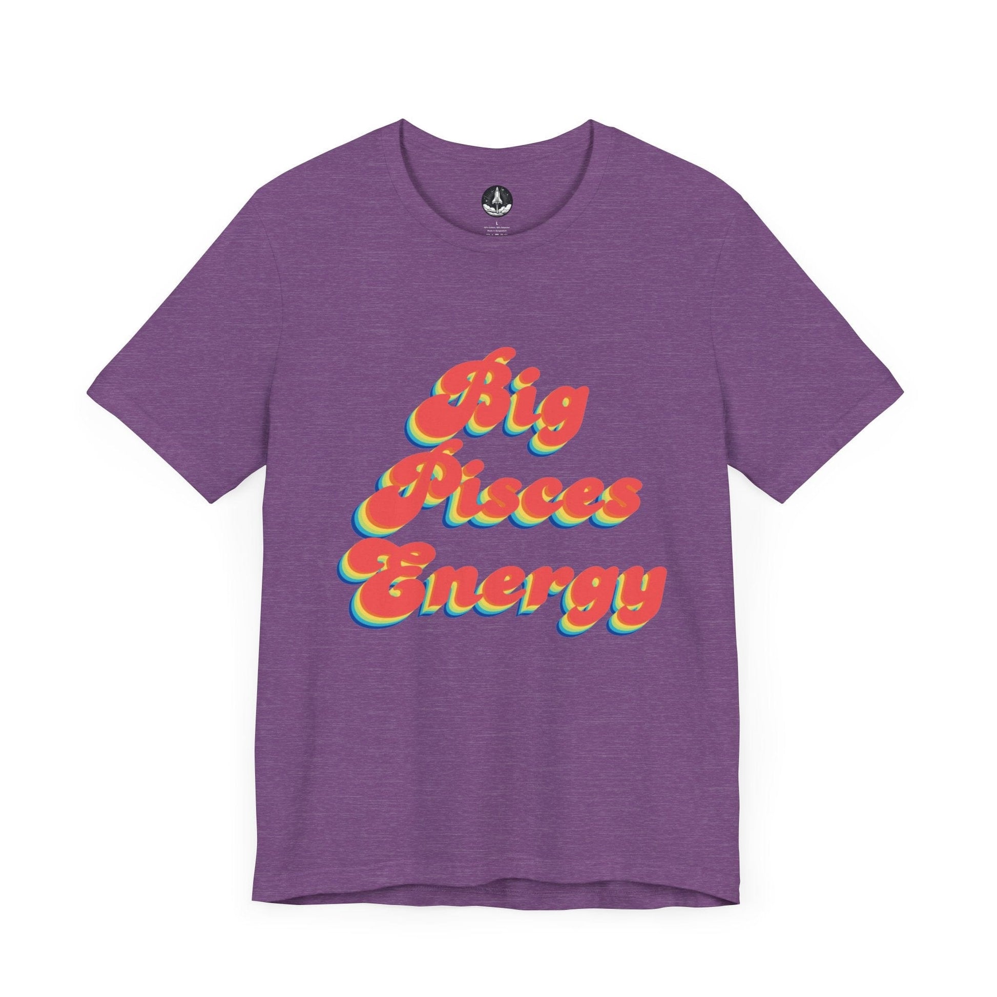 T-Shirt Heather Team Purple / S Big Pisces Energy T-Shirt