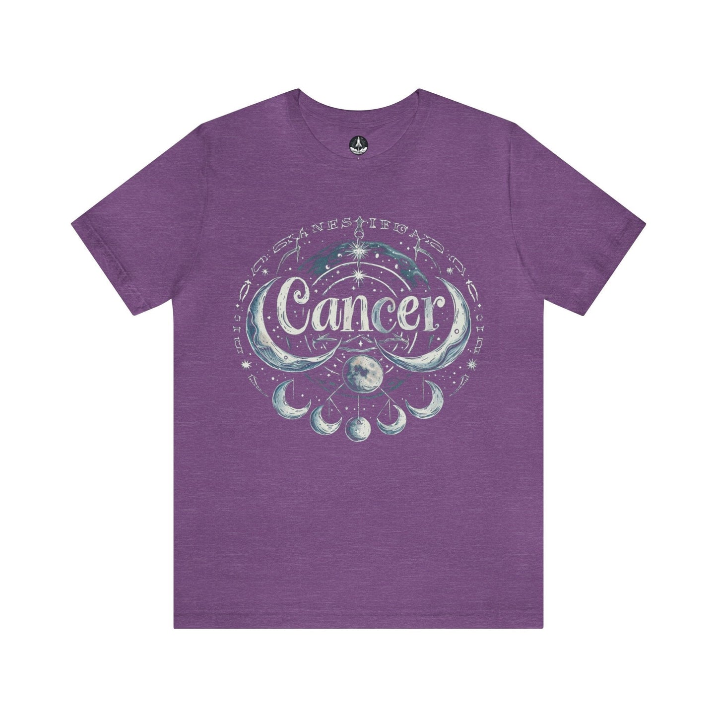 T-Shirt Heather Team Purple / S Cancer Lunar Essence T-Shirt: A Journey Through Moonlit Mystique