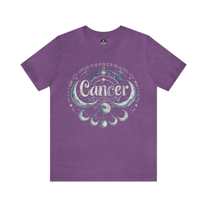 T-Shirt Heather Team Purple / S Cancer Lunar Essence T-Shirt: A Journey Through Moonlit Mystique