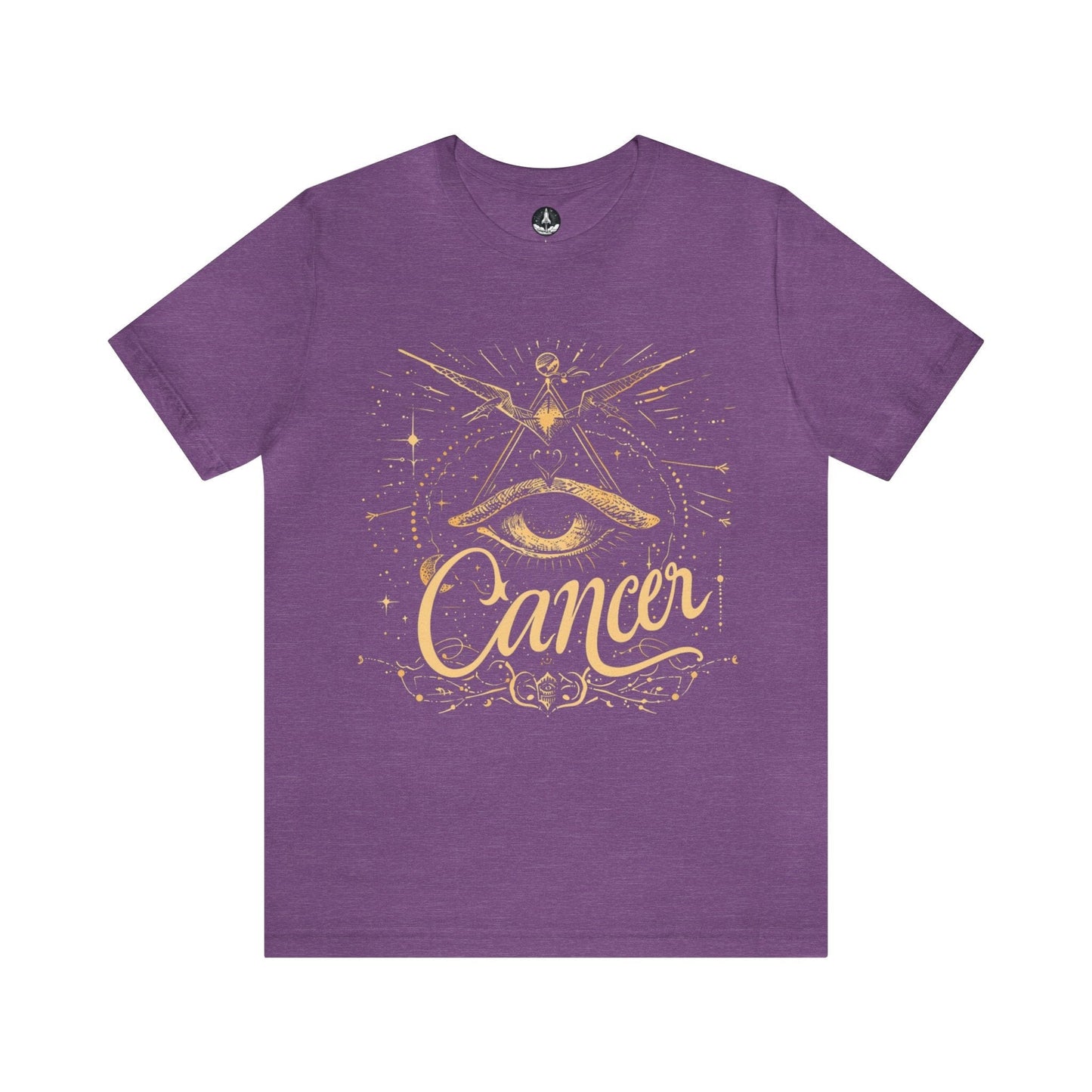 T-Shirt Heather Team Purple / S Cancer Mystical Intuition T-Shirt: Gaze into the Celestial Insight