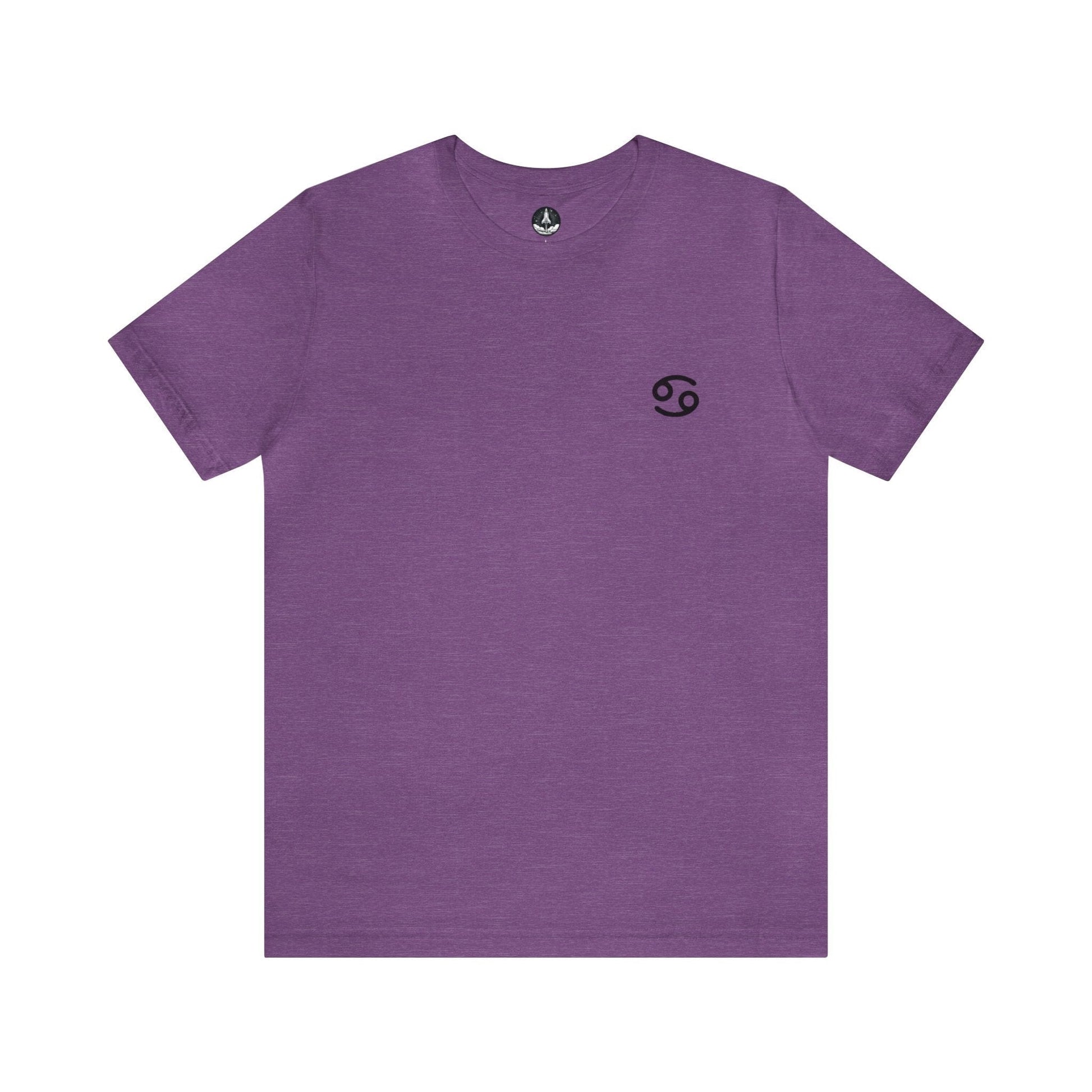 T-Shirt Heather Team Purple / S Cancer Zodiac Crest T-Shirt: Comfort and Intuition for the Moonchild