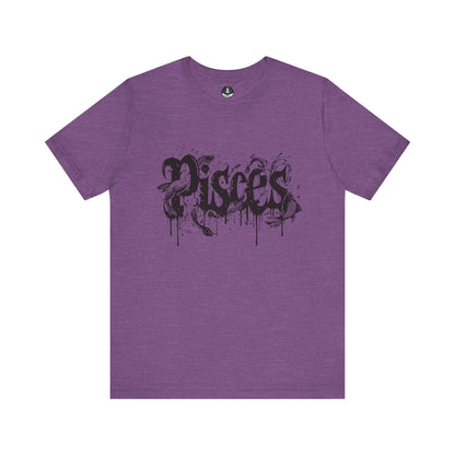 T-Shirt Heather Team Purple / S Deep Dive Pisces TShirt: Immerse in the Artistic Tide