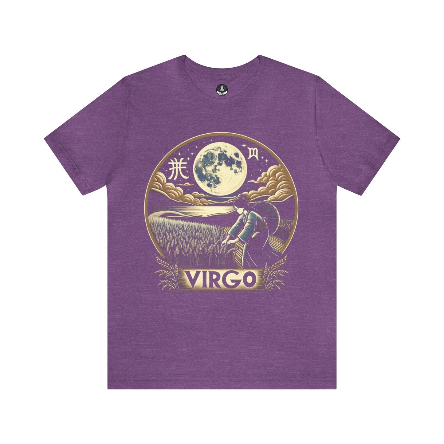 T-Shirt Heather Team Purple / S Harvest Moon Serenity: Virgo Ukiyo-e Inspired T-Shirt