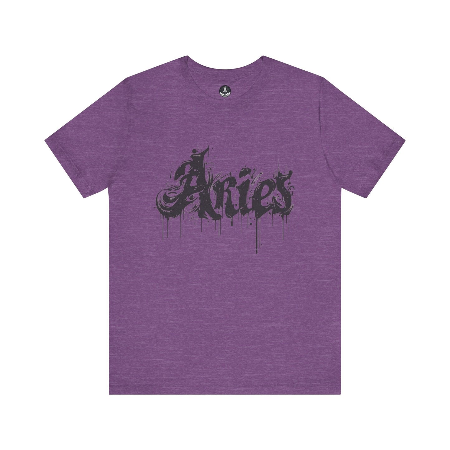 T-Shirt Heather Team Purple / S Ink-Dripped Aries Energy TShirt – Channel Your Inner Fire