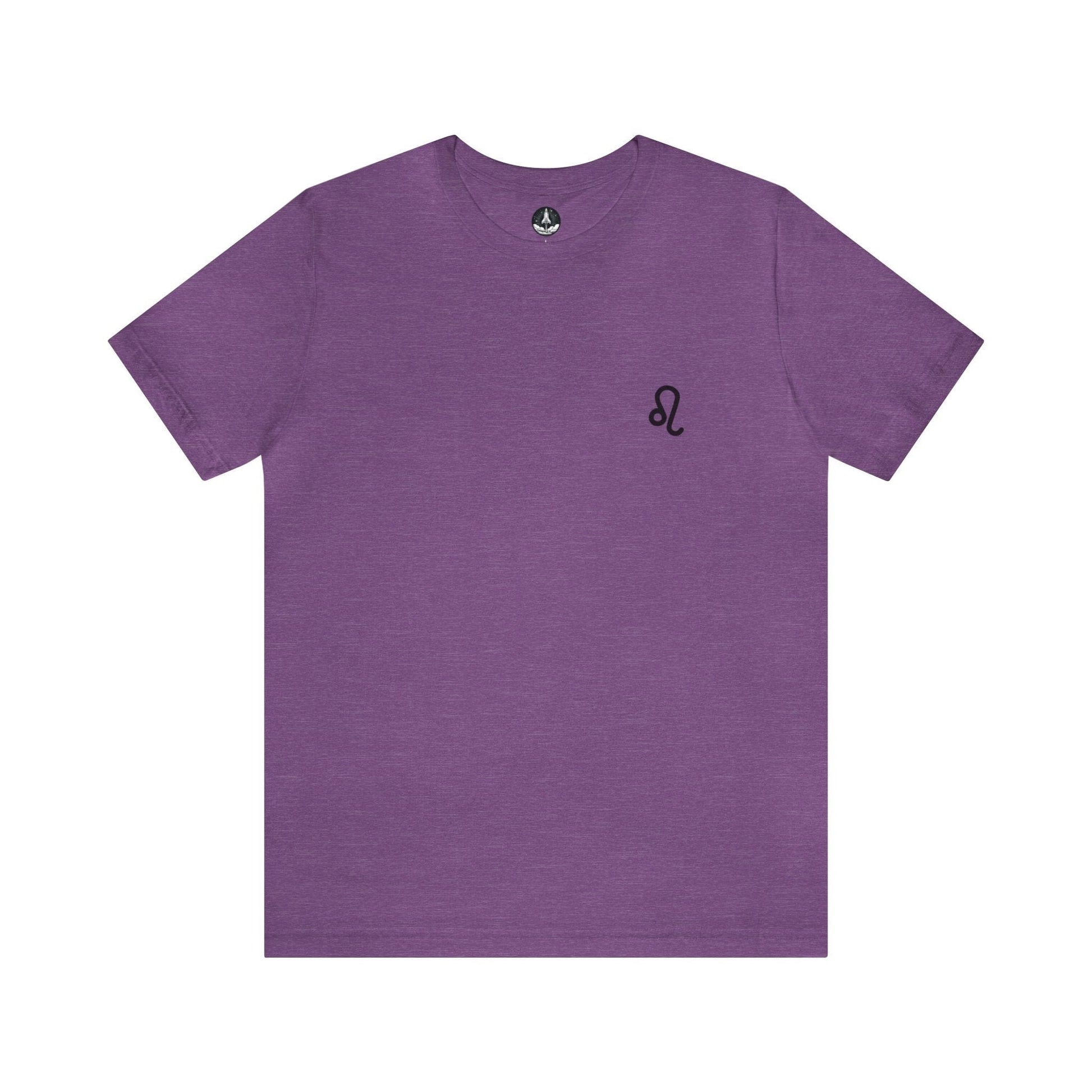 T-Shirt Heather Team Purple / S Leo Minimalist Majesty T-Shirt: Bold Elegance for the Zodiac King