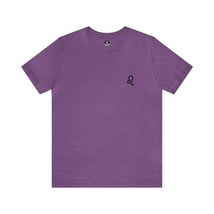 T-Shirt Heather Team Purple / S Leo Minimalist Majesty T-Shirt: Bold Elegance for the Zodiac King