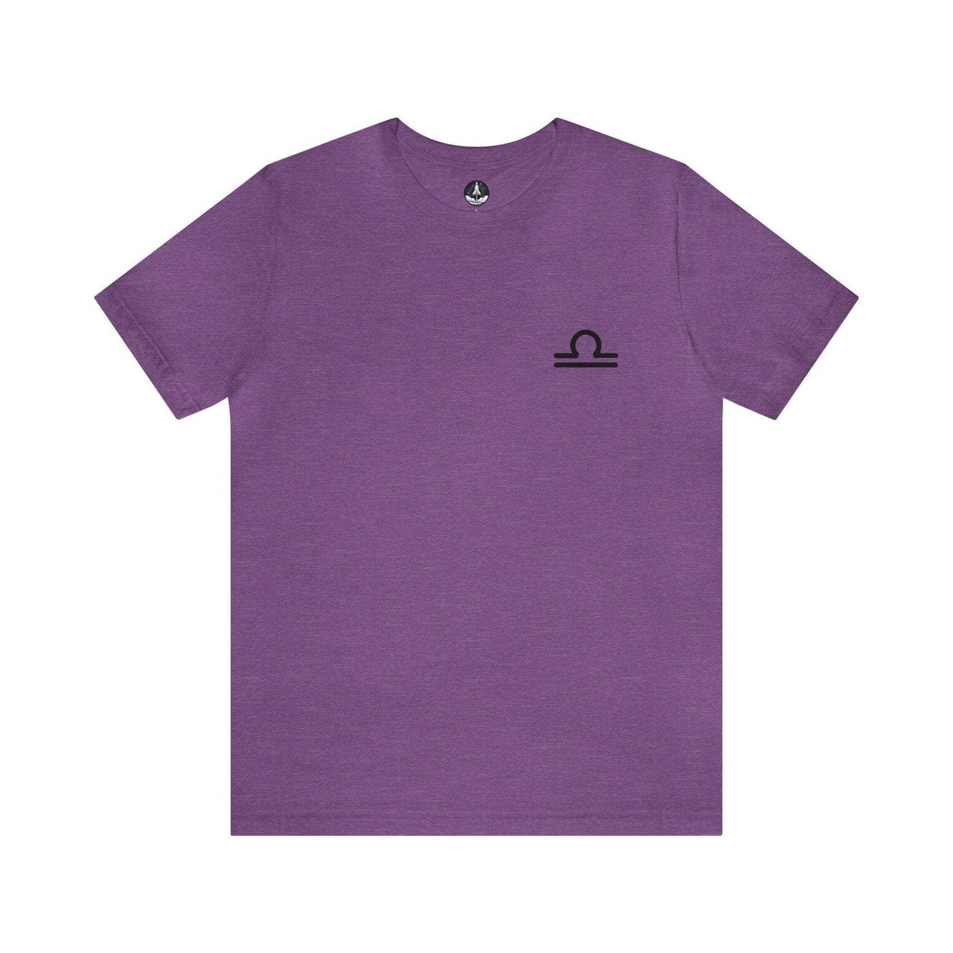 T-Shirt Heather Team Purple / S Libra Balanced Emblem T-Shirt: Elegant Harmony for the Peacemaker
