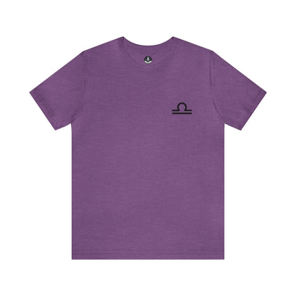 T-Shirt Heather Team Purple / S Libra Balanced Emblem T-Shirt: Elegant Harmony for the Peacemaker