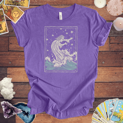 T-Shirt Heather Team Purple / S Mystical Innovation for the Visionary: Aquarius Tarot Card T-Shirt