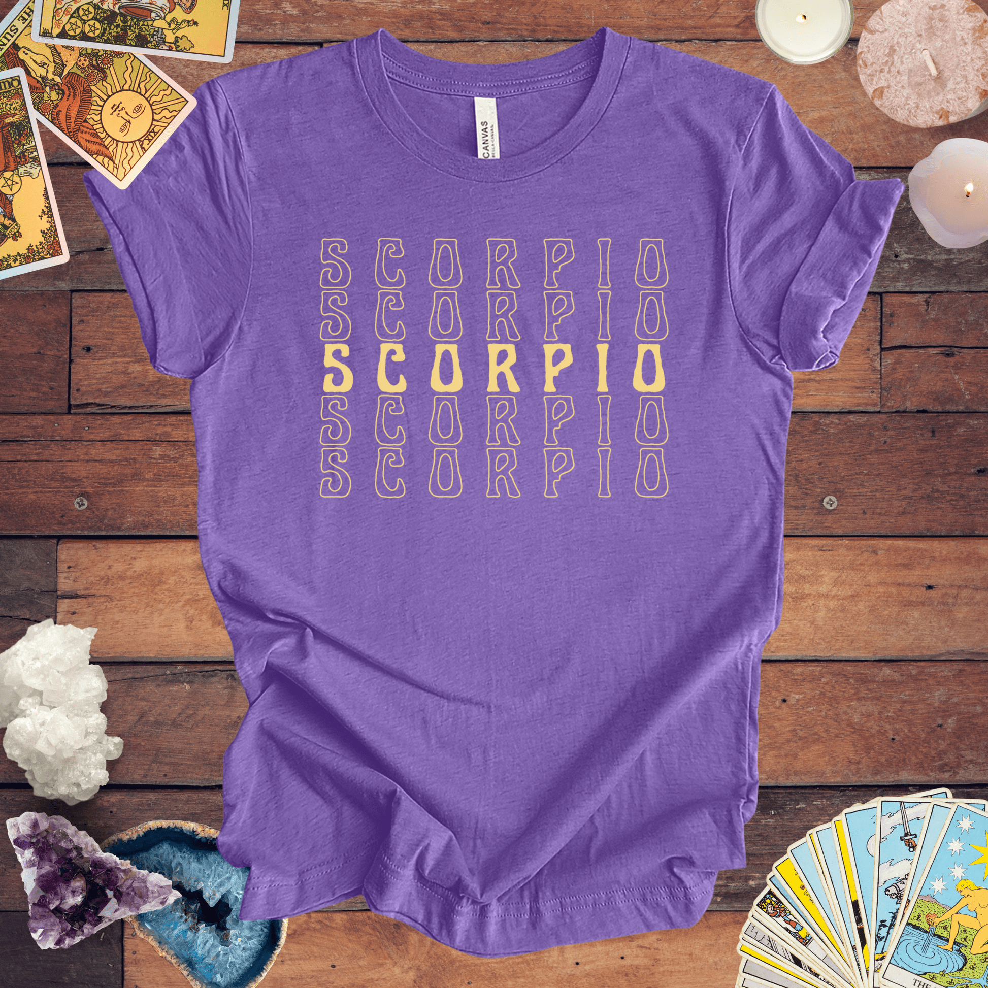 T-Shirt Heather Team Purple / S Scorpio Repetition - Minimalist Zodiac T-Shirt