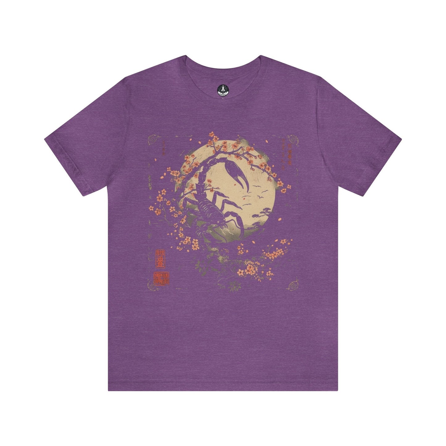 T-Shirt Heather Team Purple / S Scorpio's Night Sky TShirt: Japanese Art in Premium Cotton Blend