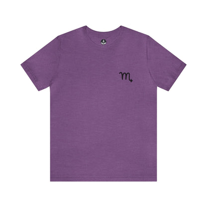 T-Shirt Heather Team Purple / S Scorpio Zodiac Cipher T-Shirt: Unveil Your Mystery with Elegant Minimalism