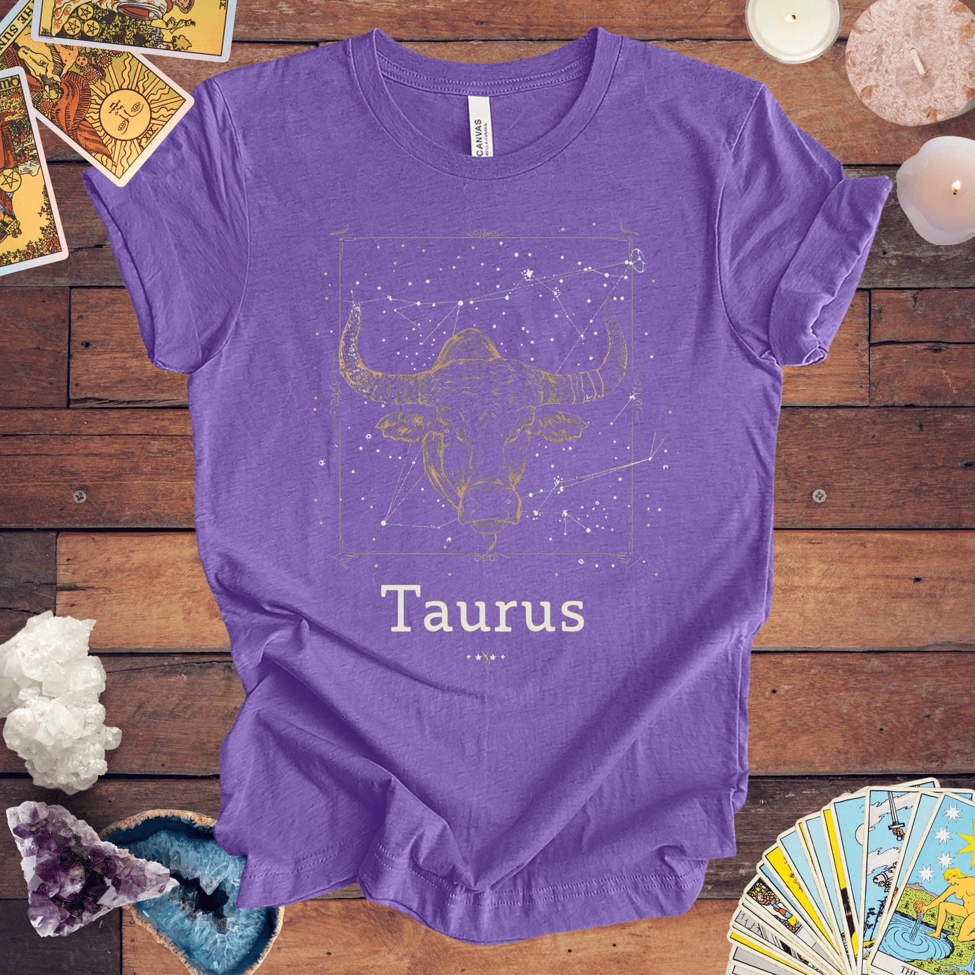 T-Shirt Heather Team Purple / S Taurus Venusian Charm T-Shirt