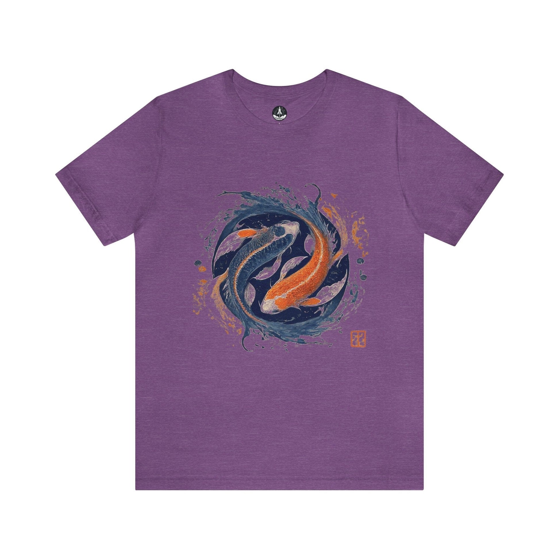 T-Shirt Heather Team Purple / S Traditional Koi Pisces T-Shirt